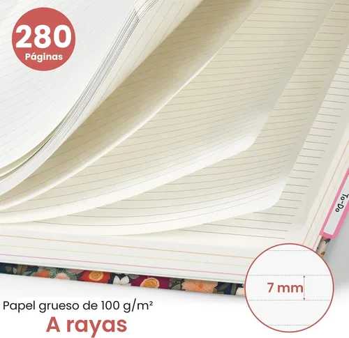 Miniatura 2 de Cuadernos grandes con forro en espiral para el trabajo con divisores y pestañas extraíbles, 8.5 x 11 pulgadas, bonito cuaderno de tapa dura de 5