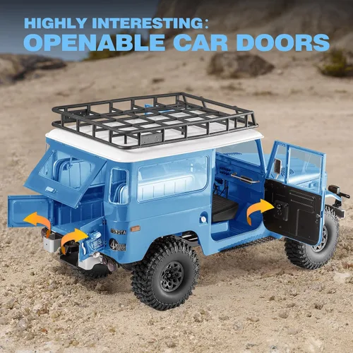 Miniatura 5 de BEEZRC FMS 1/10 RC Crawler FJ40 Toyota con licencia RS 4WD 2.4G Modelo RC Car Hobby 4x4 RC Rock Crawler Offroad RC Truck RC Auto de control remoto