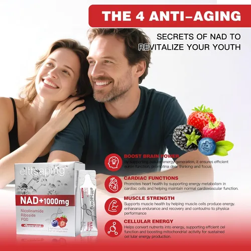 Miniatura 3 de Suplemento líquido NAD de 1000 mg, suplemento líquido NAD+ con ribósido de nicotinamida, resveratrol y PQQ, suplementos NAD+ para hombres y mujeres