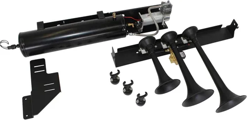 Miniatura 2 de Kleinn Air Horns VELO-734 Bocina de tren atornillada/sistema de aire a bordo definitivo para camiones Ford F-150/Ford Raptor