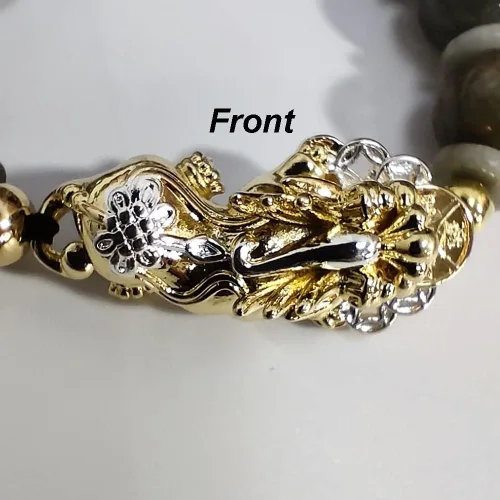 Miniatura 9 de Heavens Tvcz Pixiu - Pulsera para mujeres y hombres joyería de jadeíta con jade real espiritual positivo cuentas verdes Feng Shui dijes tailandeses