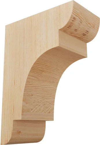 Miniatura 90 de Ekena Millwork COR04X12X12NEB00RWR 4 pulgadas de ancho x 12 pulgadas de profundidad x 12 pulgadas de alto New Brighton Rough Sawn Corbel, cedro rojo