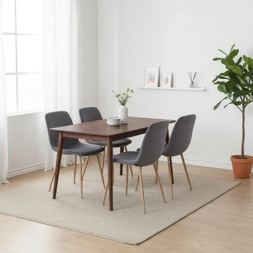 Juego de 4 sillas de comedor de terciopelo, sillas de cocina modernas, patas de metal, sillas laterales tapizadas para comedor, sala de estar,