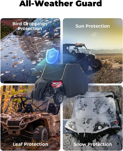 Miniatura 3 de KEMIMOTO Cubierta impermeable 420D UTV de 4 a 6 plazas compatible con Polaris Ranger Crew XP 1000 General RZR XP 4 Talon Pioneer Teryx 4 Uforce U10