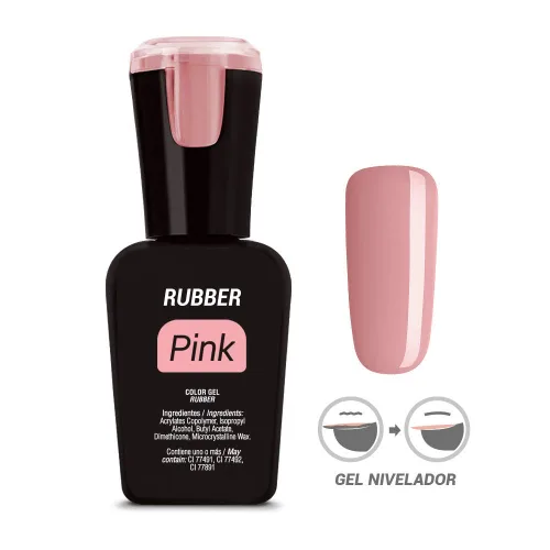 Miniatura 3 de Caucho Rosa, Beigh y Clear 0.5 fl oz