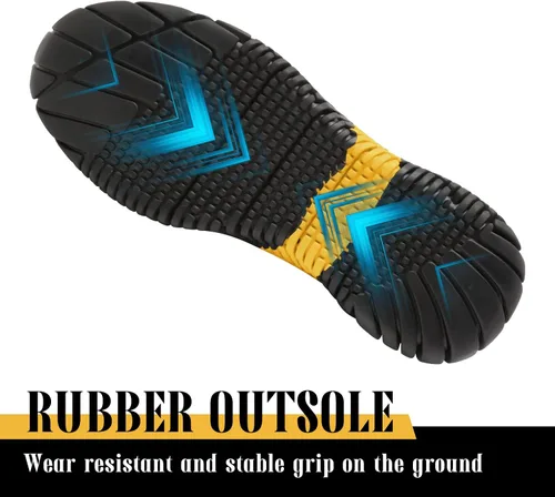 Miniatura 5 de GODUNSHER Steeel Toe Zapatos de trabajo para hombres y mujeres, ligeros, cómodos, zapatos de seguridad