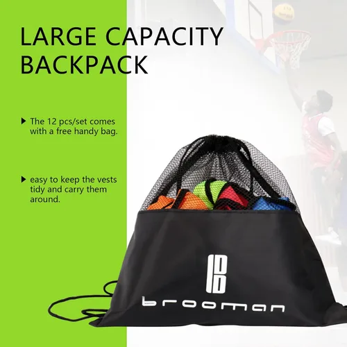 Miniatura 4 de brooman Scrimmage - Chaleco de entrenamiento para niños, jóvenes y adultos, camiseta de práctica de fútbol atlético (12 y 24 unidades)
