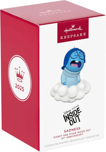 Miniatura 7 de Adorno de Navidad colgante Hallmark Keepsake 2025, Disney/Pixar Inside Out 10º aniversario Tristeza, Regalos para fans de Disney