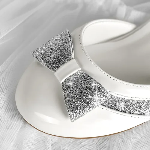 Miniatura 4 de Zapatos de vestir para niñas, sandalias de tacón alto de piel sintética, perfectas para bodas, fiestas, eventos en la iglesia, escuela y ocasiones