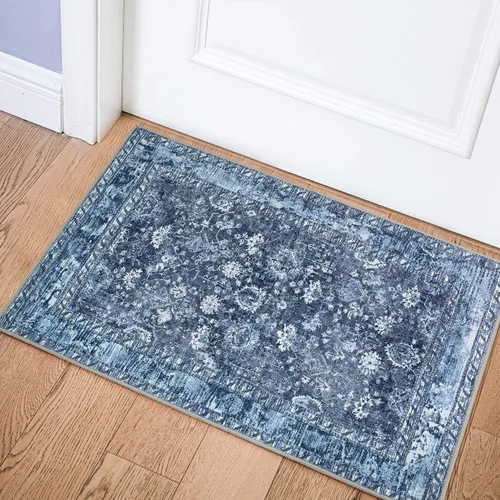 MUJOO Alfombras lavables a máquina, alfombras pequeñas de 2 x 3 pies, antideslizantes, bohemias, para entrada, cocina, baño, dormitorio, alfombra