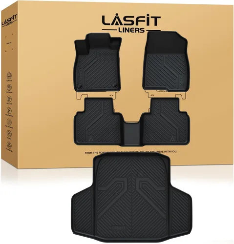 Miniatura 12 de LASFIT Alfombrillas para Honda Civic Sedan 2016-2021 y Hatchback 2017-2021 y Coupe 2016-2020, Alfombrillas de TPE de Ajuste Personalizado para Todo