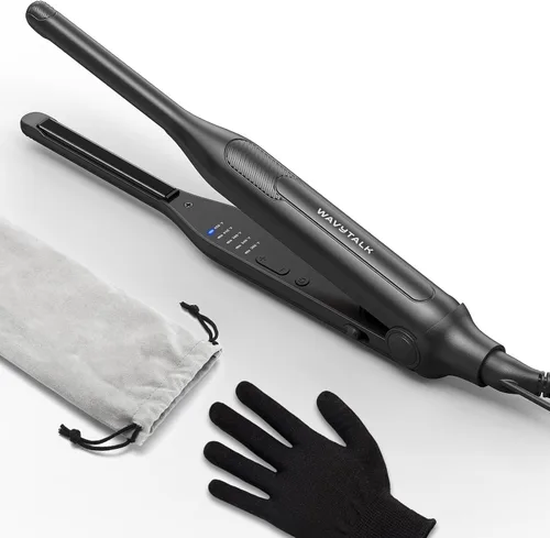 Miniatura 7 de Wavytalk Plancha plana pequeña de 3/10", Plancha plana de lápiz para cabello corto, corte de duendecillo y flequillo, rizador de pelo para cabello