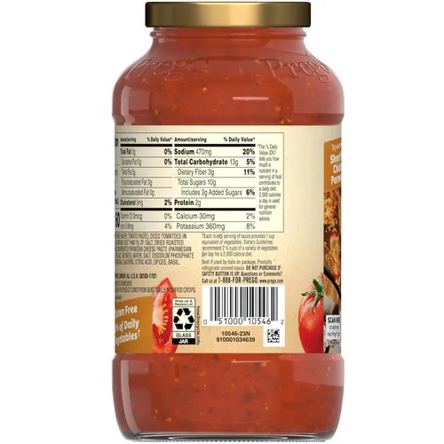 Miniatura 8 de Prego Salsa de pasta, salsa de tomate italiana con ajo asado y queso parmesano, tarro de 24 onzas