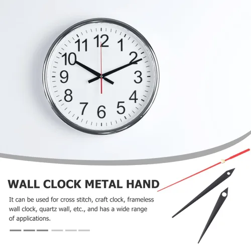 Miniatura 8 de Hemobllo Juego de 10 pares de piezas de reloj de pared de precisión para bricolaje, relojes de cuarzo sin marco, accesorios duraderos
