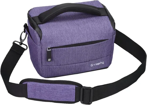 G-raphy Funda compacta y ligera para cámara Nikon Canon, Sony, DSLR, SLR, sin espejo, con correas de extracción, para hombres y mujeres (morado)