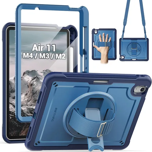 Miniatura 17 de SEYMAC Funda protectora a prueba de golpes para iPad Air de 11 pulgadas M4, M3, M2 (2026/2025/2024), funda protectora a prueba de golpes