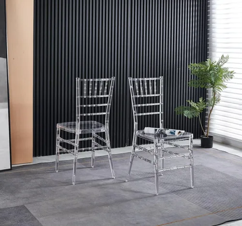 Miniatura 6 de Sillas Chiavari de acrílico transparente, juego de 4 sillas de comedor modernas, sillas fantasma para eventos de decoración para bodas, fiestas