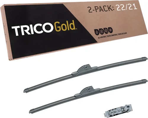 Miniatura 69 de TRICO Gold 21" + 19" Juego de 2 limpiaparabrisas de repuesto automotriz de primera calidad, limpiaparabrisas de haz para lado del pasajero
