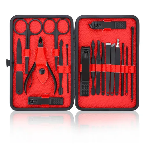 Juego de manicura, juego de cuidado de uñas de acero inoxidable, herramienta profesional de aseo para uñas encarnadas, kit de pedicura y cortador de