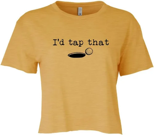 Miniatura 7 de Cute Women's Screen Printed Crop Tee, Shirts With Sayings, Heather Gray or Gold