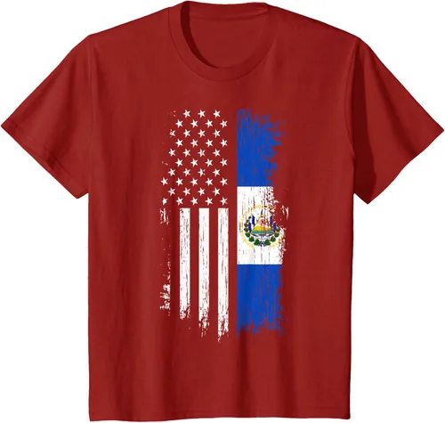 Miniatura 74 de Camiseta de la bandera de Estados Unidos salvadoreño - Camiseta de El Salvador USA