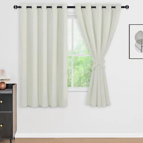 Miniatura 96 de DWCN Cortinas 100% opacas de 84 pulgadas de largo para dormitorio con forro negro, paneles de cortina de ventana de doble capa con aislamiento Azul