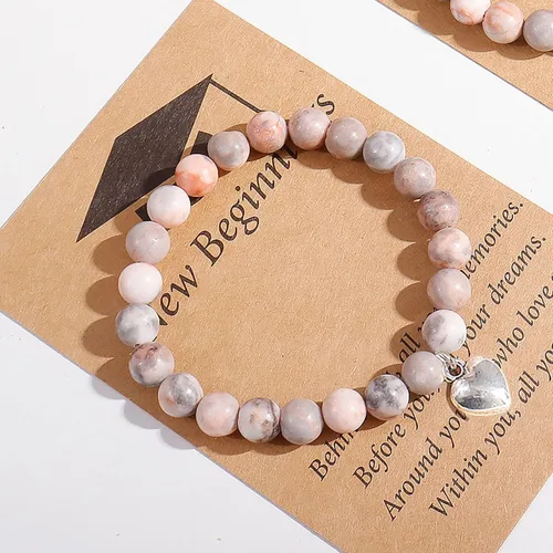 Miniatura 15 de 2024 Graduation Gifts for Her Him Natural Stone Bracelet Class of 2024 High School College Graduation Gift for Women Men