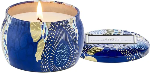 Miniatura 7 de Voluspa Vela de ámbar báltico Mini lata 4 onzas Tiempo de combustión de 25 horas Cera de coco para una combustión más limpia