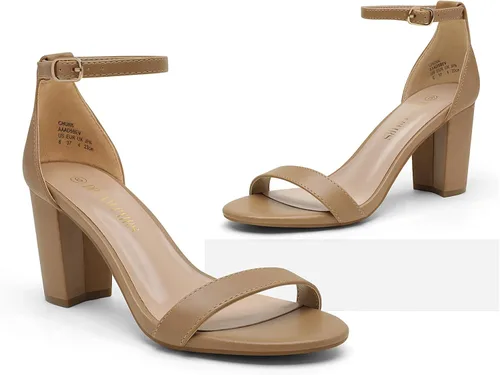 Miniatura 2 de DREAM PAIRS - Sandalias de tacón grueso y bajo para mujer