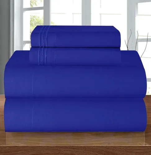 Miniatura 80 de Elegant Comfort - Juego de sábanas de 4 piezas de microfibra, 1500 hilos, sin arrugas, sábana bajera elástica, esquinas tipo bolsillos profundos