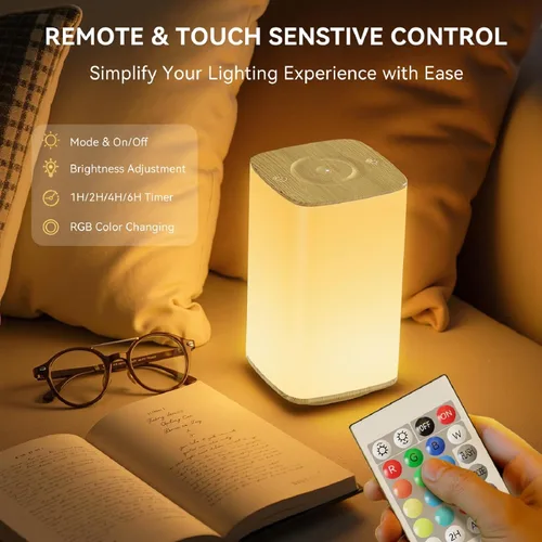 Miniatura 7 de Auxmir Luz Nocturna para Guardería para Niños, Lámpara Nocturna Regulable por Toque con 256 Cambios de Color RGB para Bebé Adulto, Lactancia, Ayuda