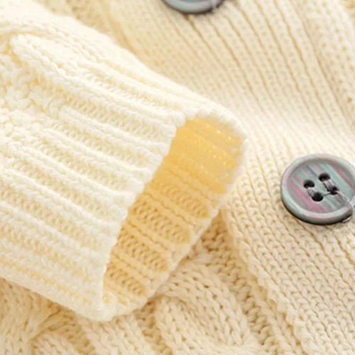 Miniatura 5 de chengchuang Mameluco de punto para bebé recién nacido de manga larga cálido conjunto de gorro cálido