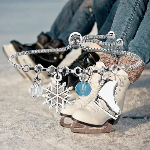 Miniatura 6 de UJIMS Pulsera con dije de hielo, regalo para amantes del anime, regalo de patinaje artístico para mejores amigos, amantes del patinaje, regalos