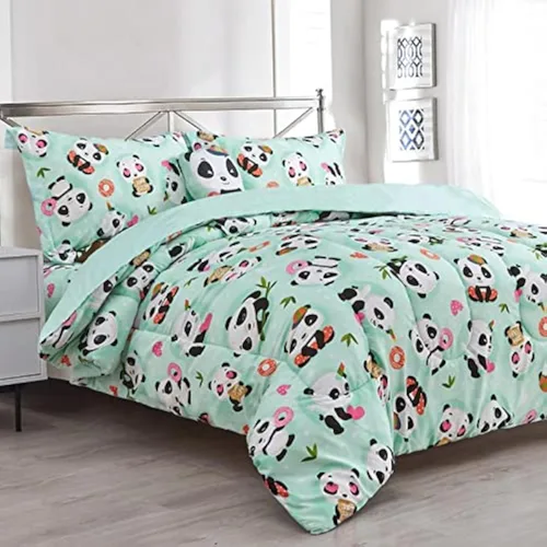 Miniatura 10 de Juego de edredón para cama individual y queen para niño y niña, con fundas de almohada, juego de sábanas y almohada decorativa con juguete, varios
