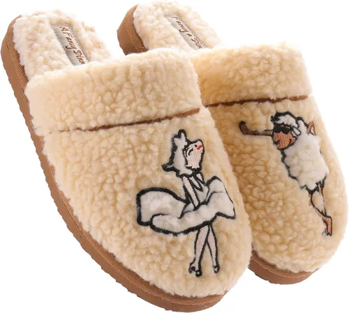 Miniatura 3 de Nuhaus Women's Footsuite Fuzzy Plush Fleece Slip-on Scuff Mule Slipper with Cozy Memory Foam
