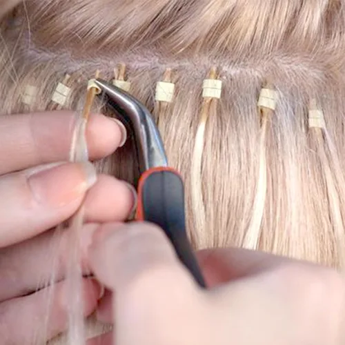 Miniatura 5 de Luwigs Alicates de extensión de cabello con 3 agujeros, mini alicates para abrecuentos de extensión de cabello con micro nano anillo y herramienta