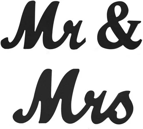 Miniatura 9 de Señal de boda Mr & Mrs con letras decorativas, rústico elegante, purpurina de oro rosa, 12.52 x 7.09 pulgadas dorado rosa brillante