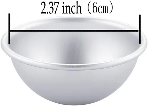 Miniatura 3 de Warmbuy 12 Piezas Moldes de Metal DIY para Bombas de Baño, Juego de 6