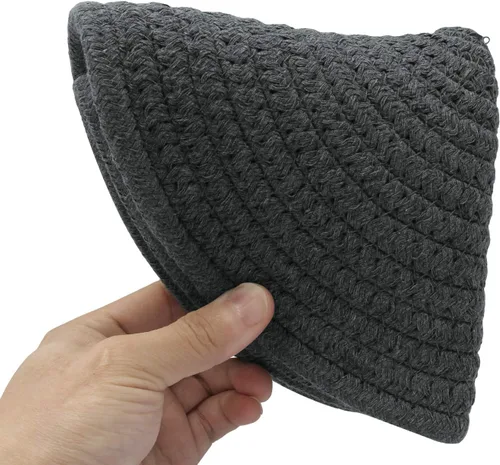 Miniatura 4 de 2 piezas de almohadillas calientes para mesa de algodón puro tejido redondo para ollas calientes para cocinar diámetro 11.8 pulgadas