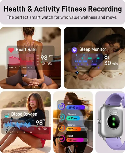 Miniatura 4 de Relojes inteligentes para mujeres/hombres, 1.85 pulgadas HD Alexa incorporado Smart Wacth para teléfonos Android/iPhones con SpO2 y monitor
