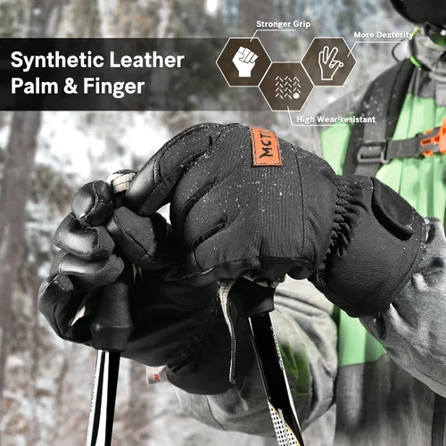 Miniatura 5 de MCTi Ski Gloves Men's Waterproof Insulated Snow Gloves Lightweight Warm for Winter
