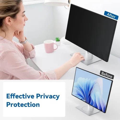 Miniatura 3 de IPROKKO Paquete de 2 filtros de pantalla de privacidad de computadora de 21.5 pulgadas para monitor de pantalla ancha de 16:9, protector de Pantalla