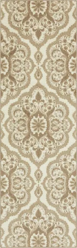 Miniatura 56 de Maples Rugs - Alfombra antideslizante Vivian, para pasillo o entrada, patrón de medallones [fabricada en Estados Unidos], 2 x 6 pies, color gris
