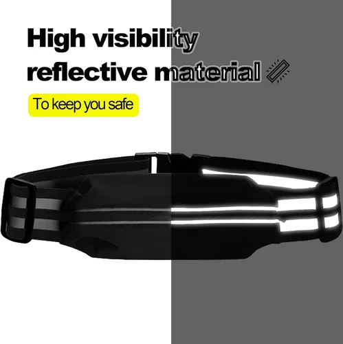 Miniatura 2 de Cinturón de teléfono para correr para mujeres y hombres, soporte para teléfono, bolsa reflectante para corredores, cinturón de dinero, cintura