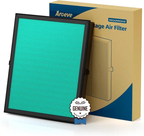 AROEVE MK04 Filtro de aire de repuesto 4 en 1 para polen pelo de caspa de mascotas - Versión de caspa de mascotas Verde
