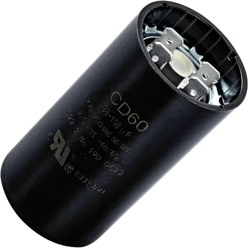 Miniatura 13 de 108-130 uf 108/130 MFD 110-125 VCA Voltios CD60 Condensador de arranque de motor redondo 50/60 Hz AC Eléctrico - Compatible con condensadores