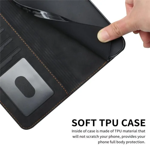 Miniatura 7 de Funda tipo cartera para Xiaomi Redmi Note 11, Redmi Note 11 Funda con tarjetero Funda de cuero con función atril Protección completa magnética Negro