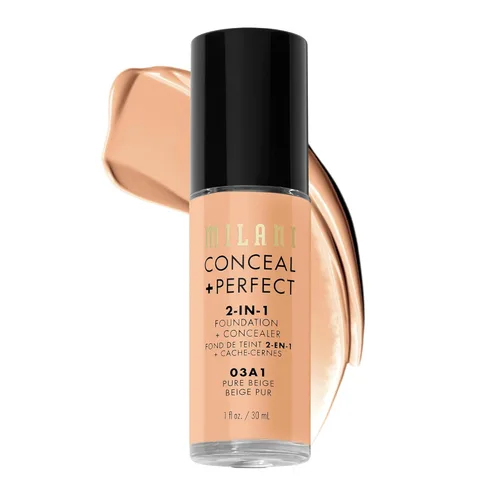 Miniatura 20 de Milani Conceal + Perfect Base + Corrector 2 en 1 para una Tez Impecable, Corrector para Debajo de los Ojos, Cubre Enrojecimiento e Imperfecciones