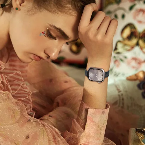 Miniatura 5 de Correa delgada de resina compatible con Apple Watch Band de 38mm, 40mm, 41mm, 42mm, 44mm, 45mm, 46mm, pulsera de tortuga fina de 14mm ligera