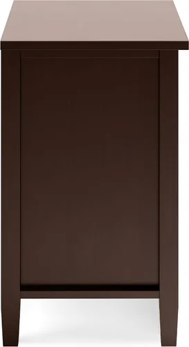 Miniatura 7 de SIMPLIHOME Warm Shaker Mesitas de noche de madera maciza de 24 pulgadas de ancho estilo transicional en negro para sala de estar y dormitorio